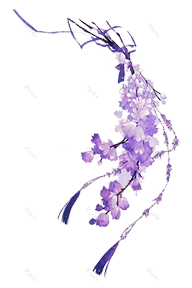 中国风图片,插画元素,水墨画PNG,水墨花免抠素材